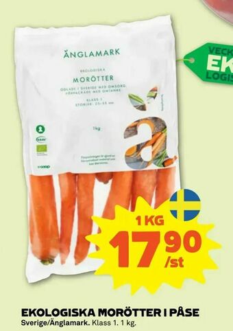 Stora Coop Ekologiska morötter i påse erbjuda