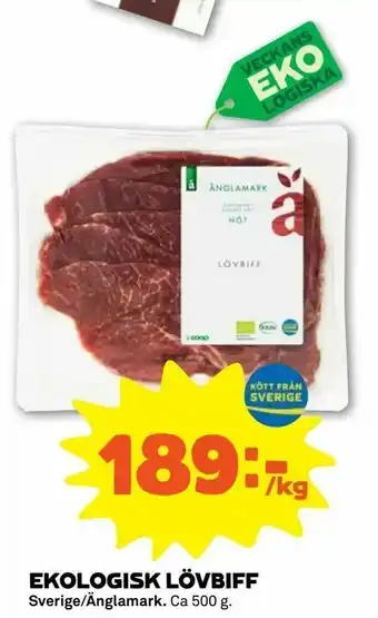 Stora Coop Ekologisk lövbiff erbjuda