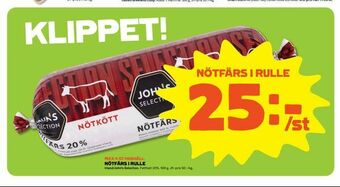 Stora Coop Nötfärs i rulle erbjuda