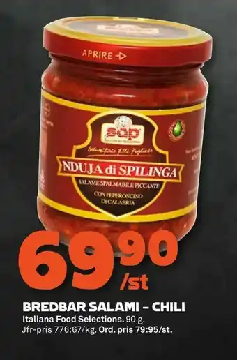 Bredbar salami - chili