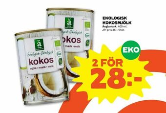Coop Forum Ekologisk kokosmjölk erbjuda