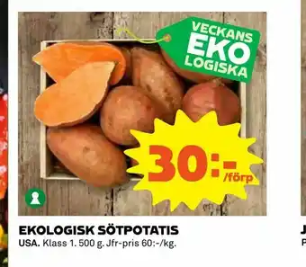 Coop Konsum Ekologisk sötpotatis erbjuda