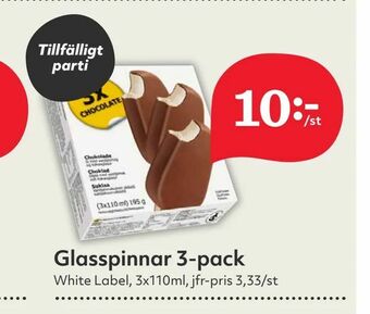 Glasspinnar 3-pack