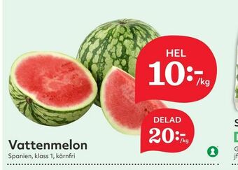 Hemköp Vattenmelon, hel erbjuda