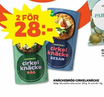Stora Coop Knäckebröd cirkelknäcke erbjuda