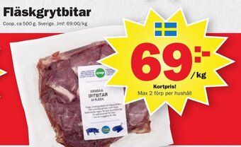 Pekås Fläskgrytbitar Coop erbjuda