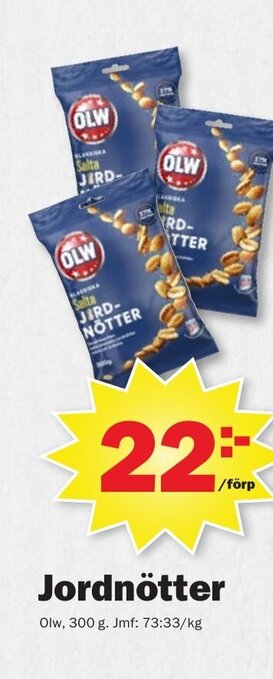 Pekås OLW Jordnötter erbjuda