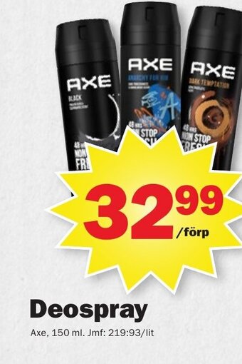 Pekås Deospray AXE erbjuda