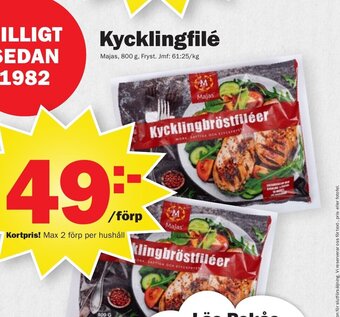 Pekås Kycklingfilé Majas erbjuda
