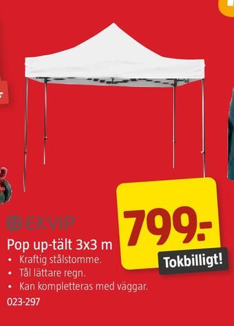 Jula Pop up-tält 3x3 m erbjuda