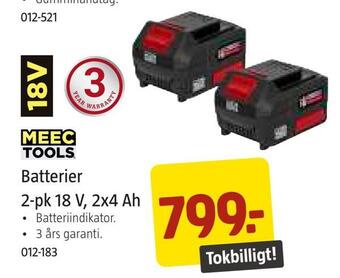 Jula Batterier 2-pk 18 v, 2x4 ah erbjuda