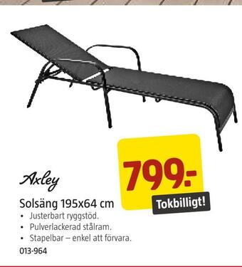 Jula Solsäng 195x64 cm erbjuda