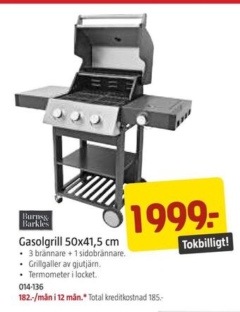 Jula Gasolgrill 50x41,5 cm erbjuda