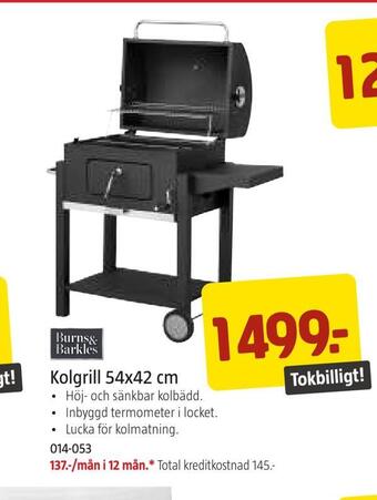 Jula Kolgrill 54x42 cm erbjuda