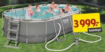 Jula Pool med stålram 7250 l, 424x250x100 cm erbjuda