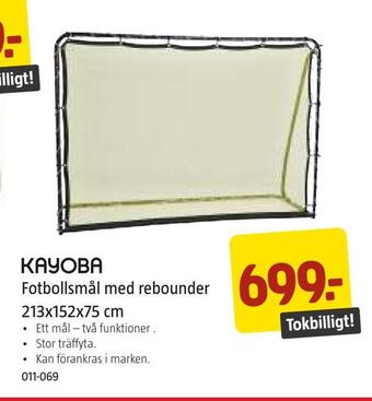 Jula Fotbollsmål med rebounder 213x152x75 cm erbjuda