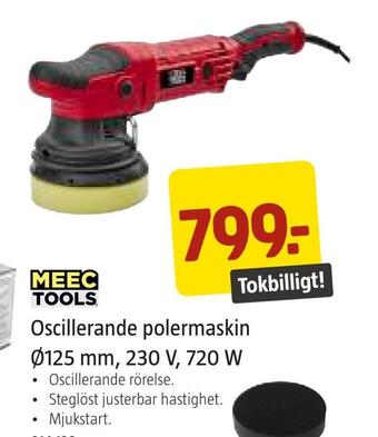 Jula Oscillerande polermaskin ø125 mm, 230 v, 720 w erbjuda