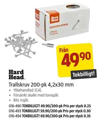 Jula Trallskruv 200-pk 4,2x30 mm erbjuda