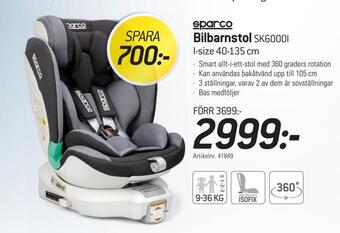 Bilbarnstol