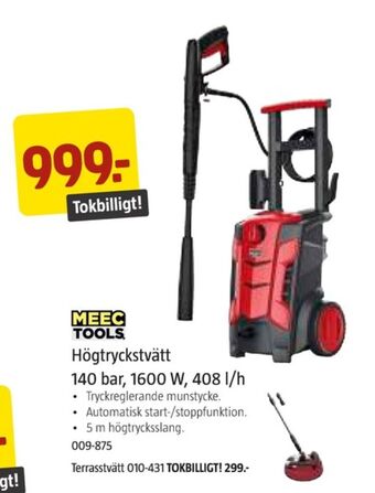Jula Meec tools högtryckstvätt erbjuda