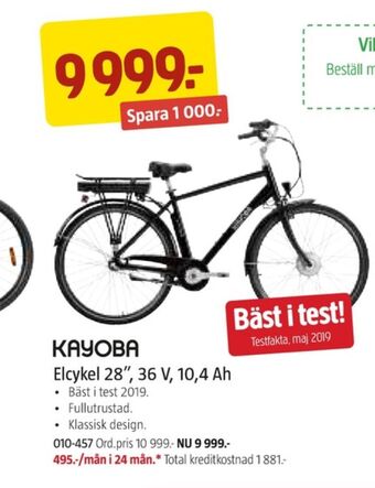 Jula Kayoba elcykel erbjuda