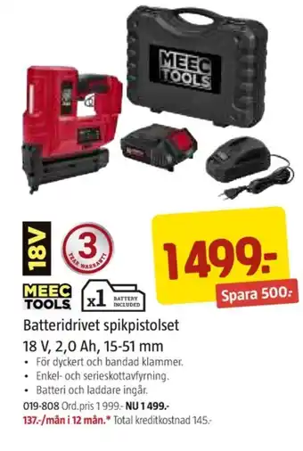 Jula Meec tools spikpistol erbjuda