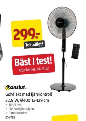 Jula Anslut golvfläkt erbjuda