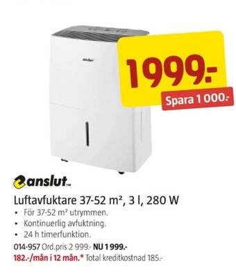 Jula Anslut luftavfuktare erbjuda