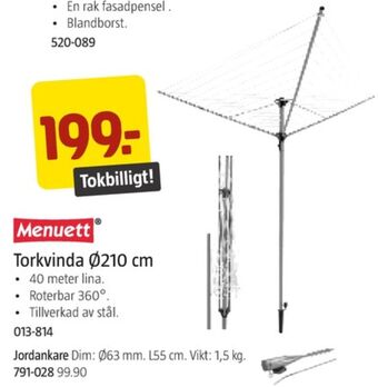 Jula Menuett torkvinda erbjuda