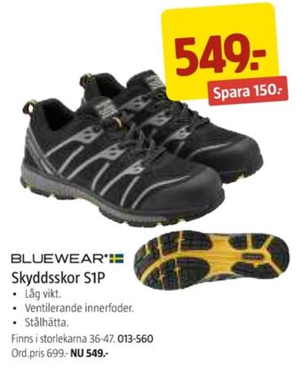 Jula Bluewear säkerhetsskor erbjuda