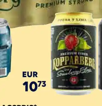 Border Shop Kopparberg strawberry-lime cider erbjuda