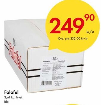 Snabbgross Falafel 3,61 kg. Fryst. Ida erbjuda
