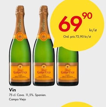 Snabbgross Vin 75 cl. Cava. 11,5%. Spanien. Campo Viejo erbjuda
