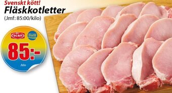 Extra Mjällby Stormarknad Svenskt kött! Fläskkotletter erbjuda
