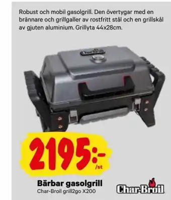 City Gross Bärbar gasolgrill erbjuda