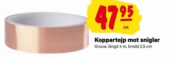 Koppartejp mot sniglar