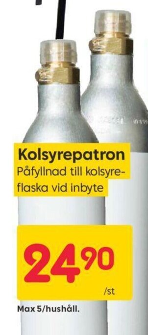 Rusta Kolsyrepatron erbjuda