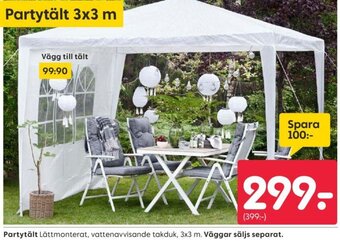 Rusta Partytält erbjuda