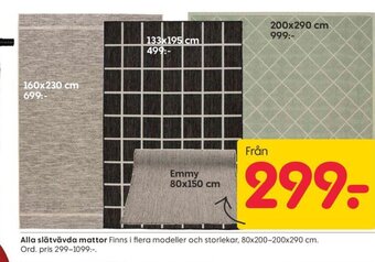 Rusta Alla slätvävda mattor erbjuda