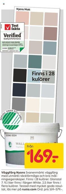 Rusta Väggfärg Nyans erbjuda