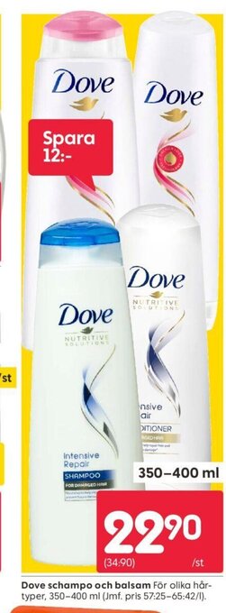 Rusta Dove schampo och balsam erbjuda