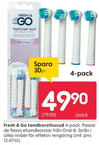 Rusta Fresh & Go tandborsthuvud erbjuda