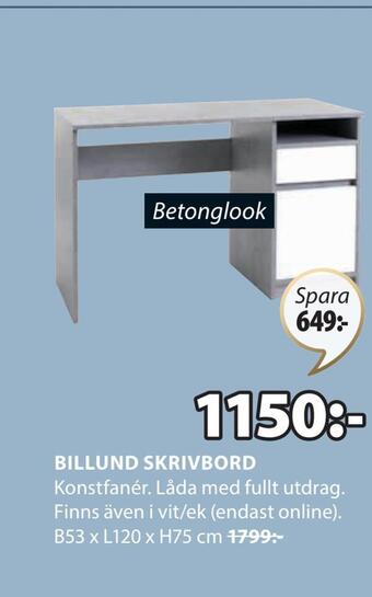 JYSK Billund skrivbord erbjuda