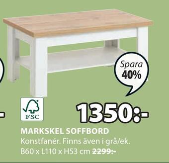 JYSK Markskel soffbord erbjuda
