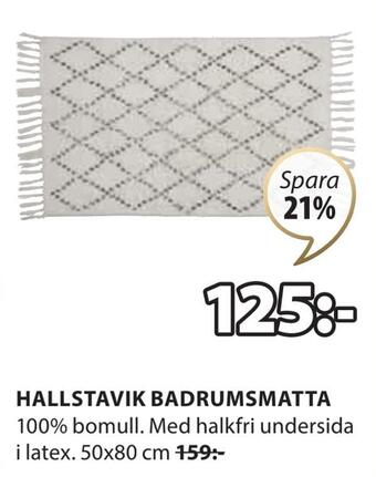 JYSK Hallstavik badrumsmatta erbjuda