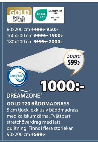 JYSK Gold t20 bäddmadrass erbjuda