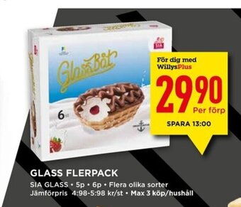 Willys GLASS FLERPACK erbjuda