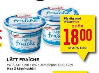 Willys LÄTT FRAÎCHE erbjuda