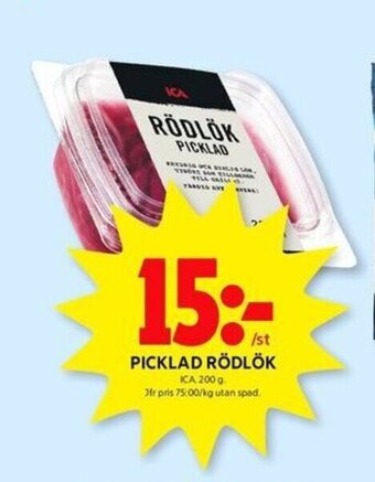 ICA Kvantum PICKLAD RÖDLÖK erbjuda