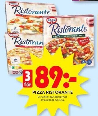 ICA Kvantum PIZZA RISTORANTE erbjuda